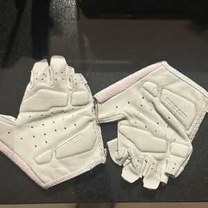 White Fingerless Gloves